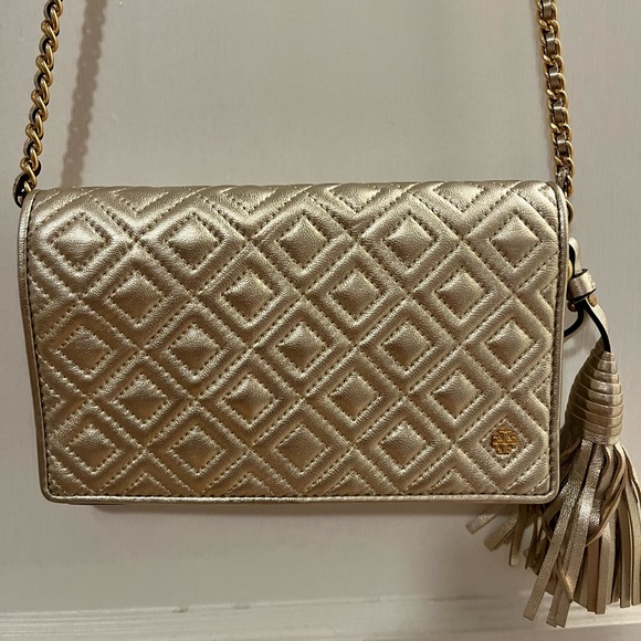 Tory Burch Bags Rare Tori Burch Gold Cross Body Purse With Gold